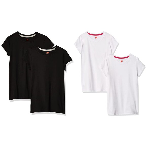 Hanes Other - 6 per package Hanes Kids Unisex  Short Sleeve Tee -White/Black